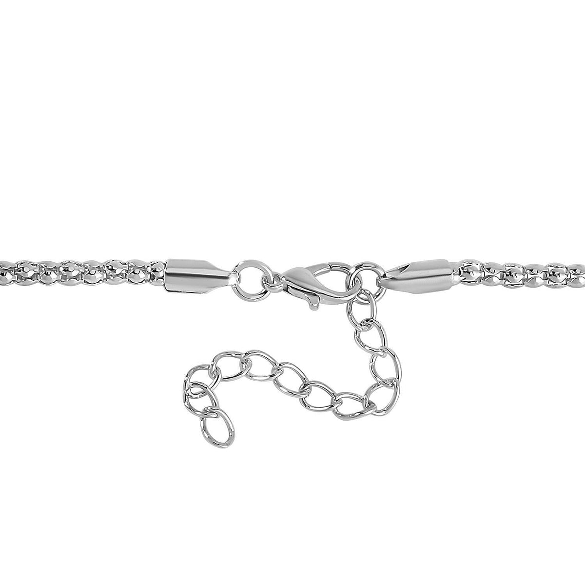 White Austrian Crystal Circle Necklace (Size - 28) 7666414 5