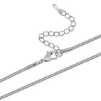 White Crystal Feather Pendant With Chain (Size - 29.5-2 Ext) in Silver Tone