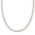 White Crystal Austrian Necklace (Size - 30) in Rose Gold Tone