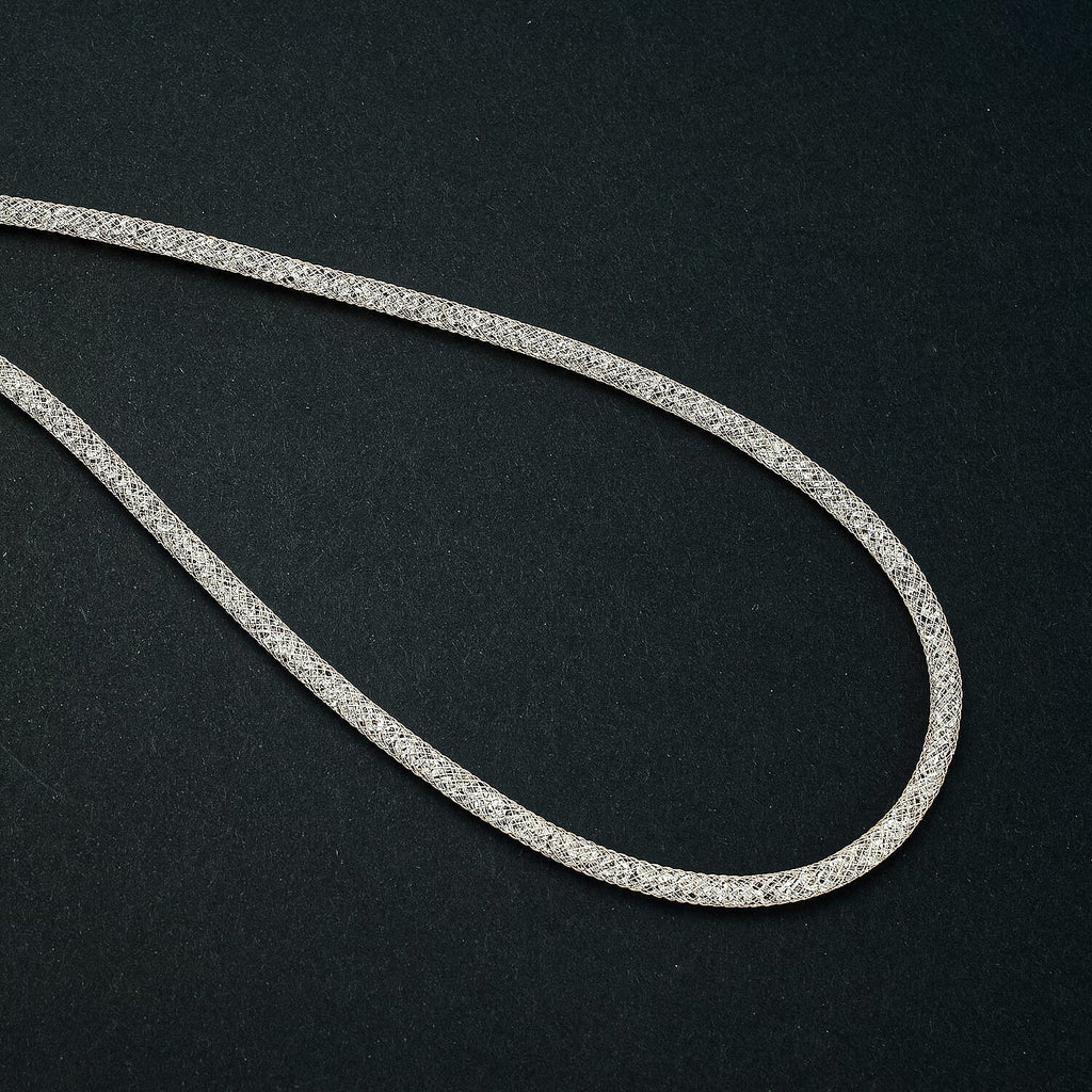 White Crystal Austrian Necklace (Size - 30) in Rose Gold Tone