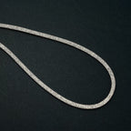 White Crystal Austrian Necklace (Size - 30) in Rose Gold Tone