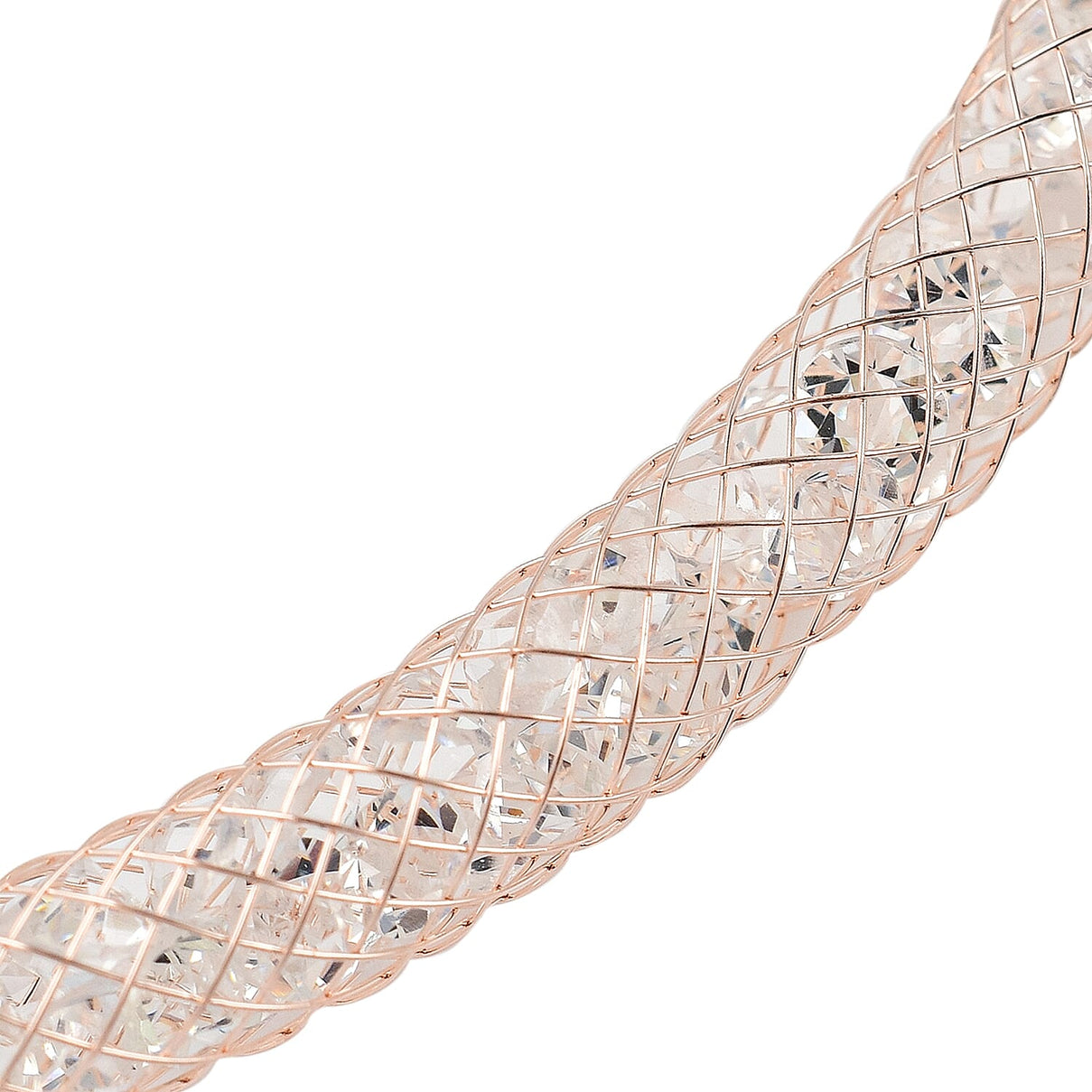 White Crystal Austrian Necklace (Size - 30) in Rose Gold Tone 7668902 2