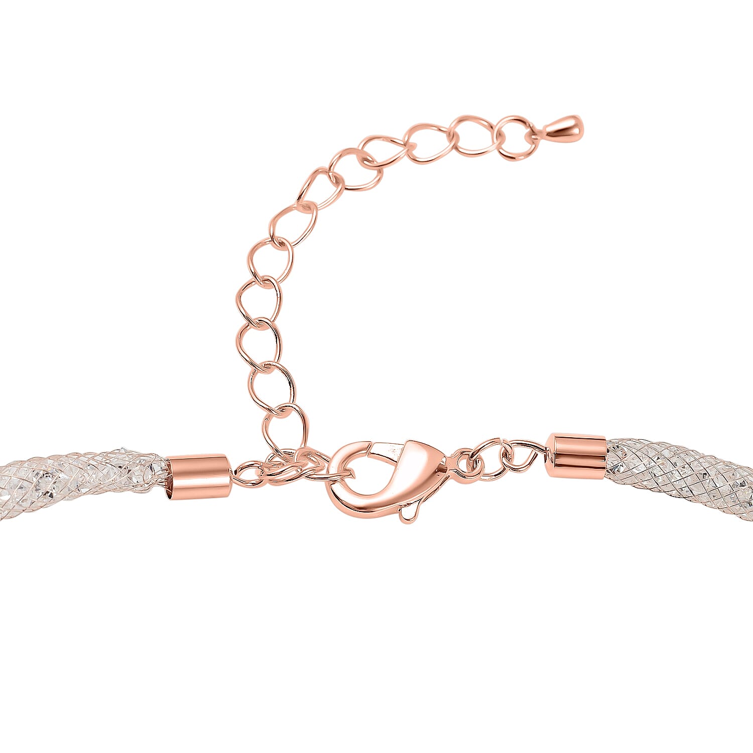 White Crystal Austrian Necklace (Size - 30) in Rose Gold Tone 7668902 3