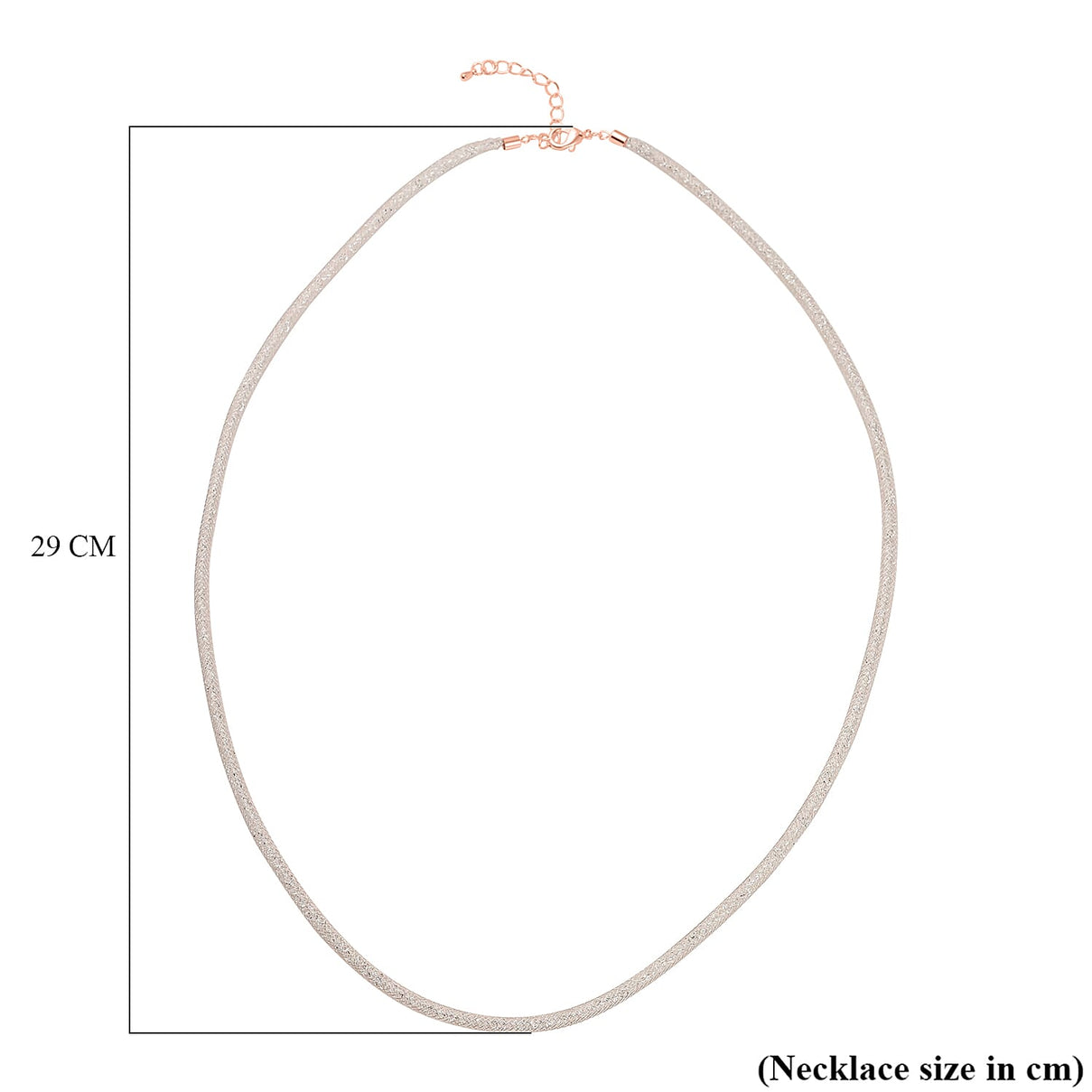 White Crystal Austrian Necklace (Size - 30) in Rose Gold Tone 7668902 4