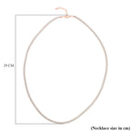 White Crystal Austrian Necklace (Size - 30) in Rose Gold Tone