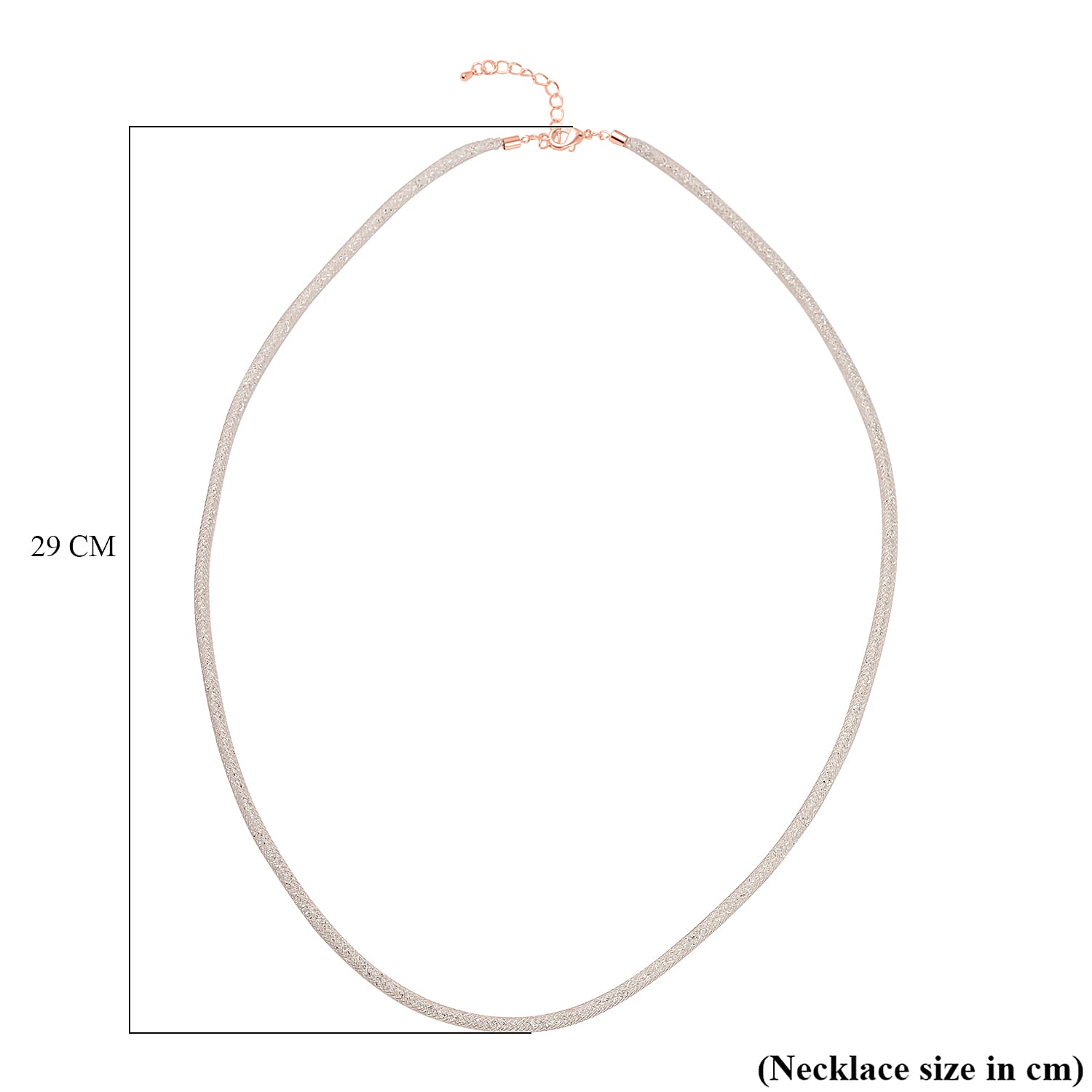 White Crystal Austrian Necklace (Size - 30) in Rose Gold Tone 7668902 4