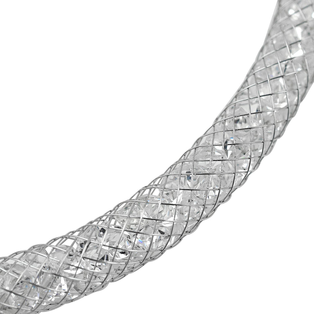 White Austrian Crystal Necklace (Size - 30-2 inch Ext.)