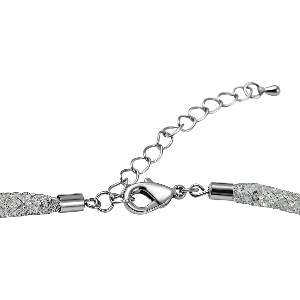 White Austrian Crystal Necklace (Size - 30-2 inch Ext.)
