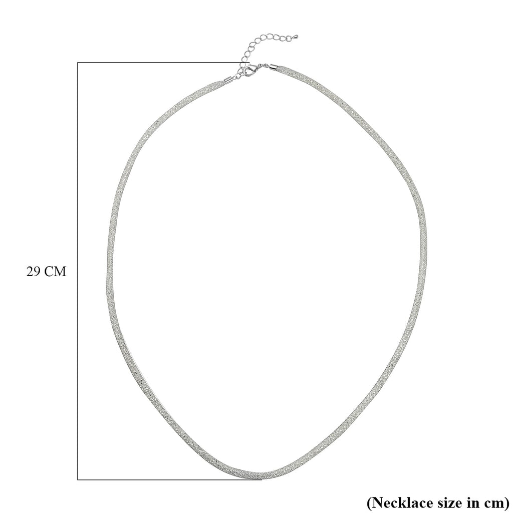 White Austrian Crystal Necklace (Size - 30-2 inch Ext.)