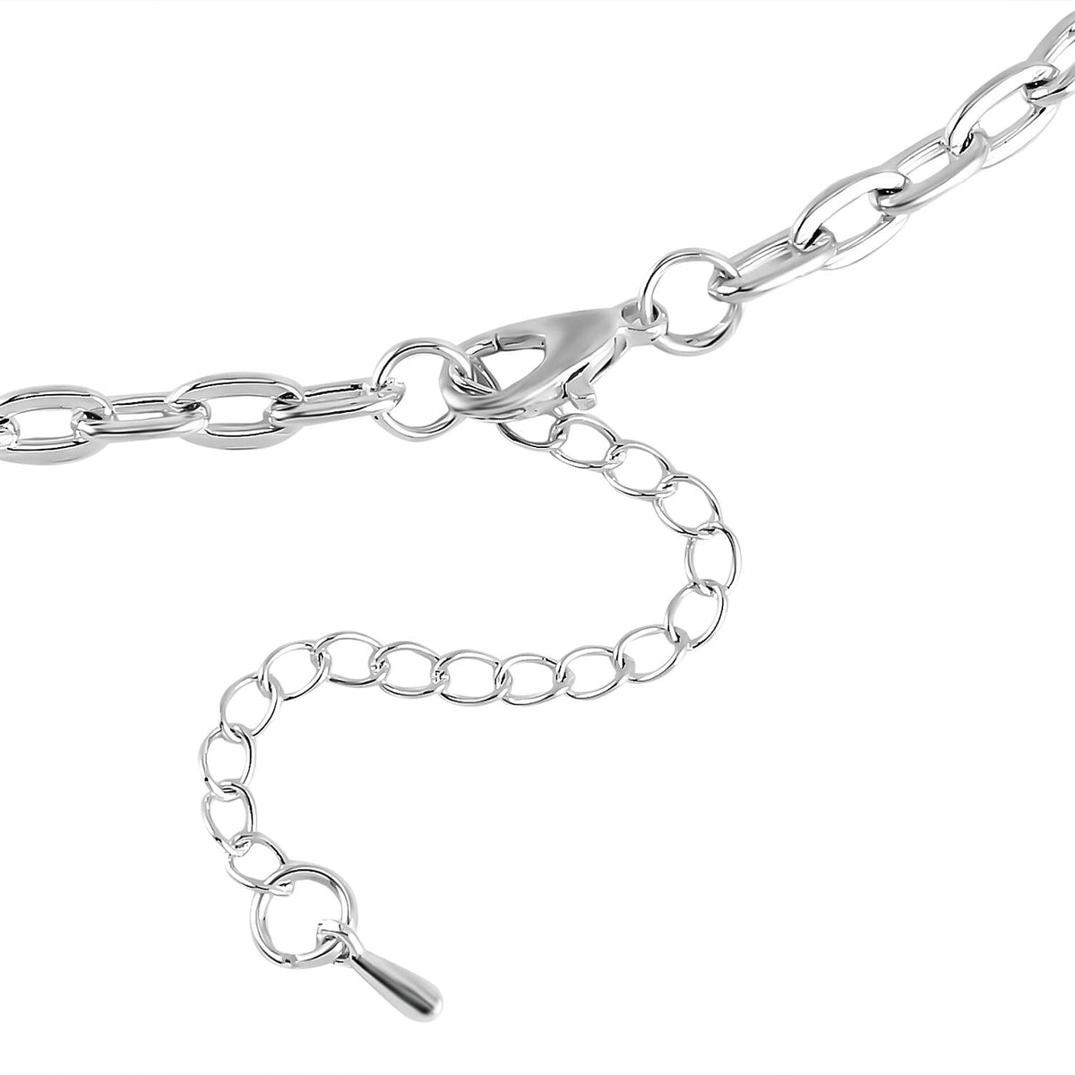 White Austrian Crystal Tassel Necklace (Size - 30-3) 7643278 2