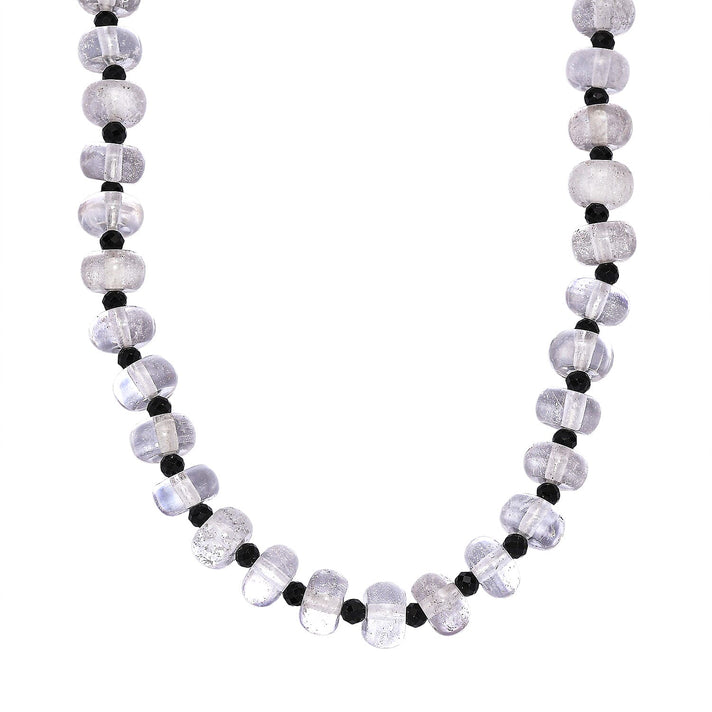 White Crystal Quartz &amp; Black Spinel Necklace (Size - 20-2 Ext.) with Lobster Clasp 315.00 Ct. 8181176 1