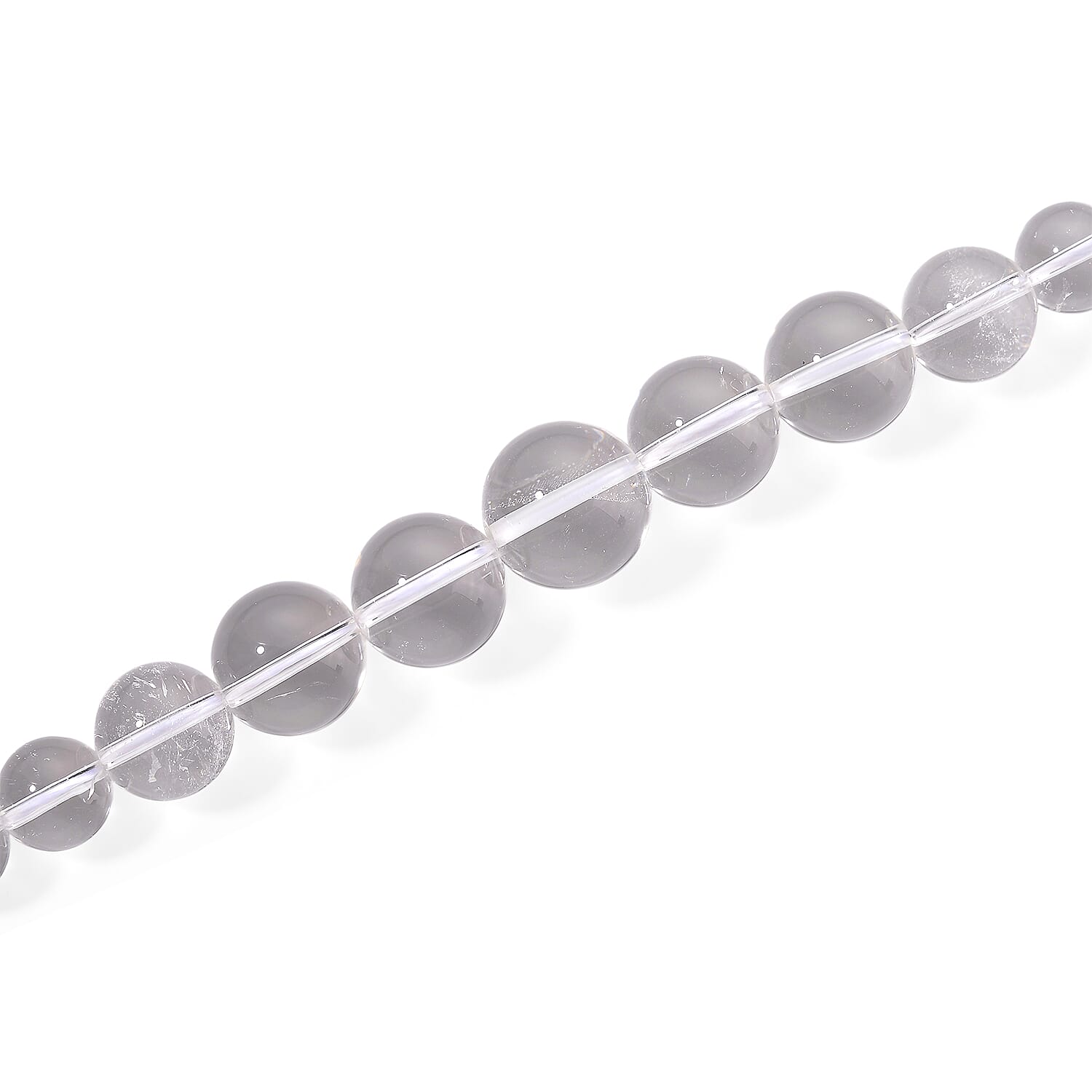 White Crystal Quartz Necklace (Size - 18-2 Ext) in Rhodium Overlay Sterling Silver 490.00 Ct. 8185651 4