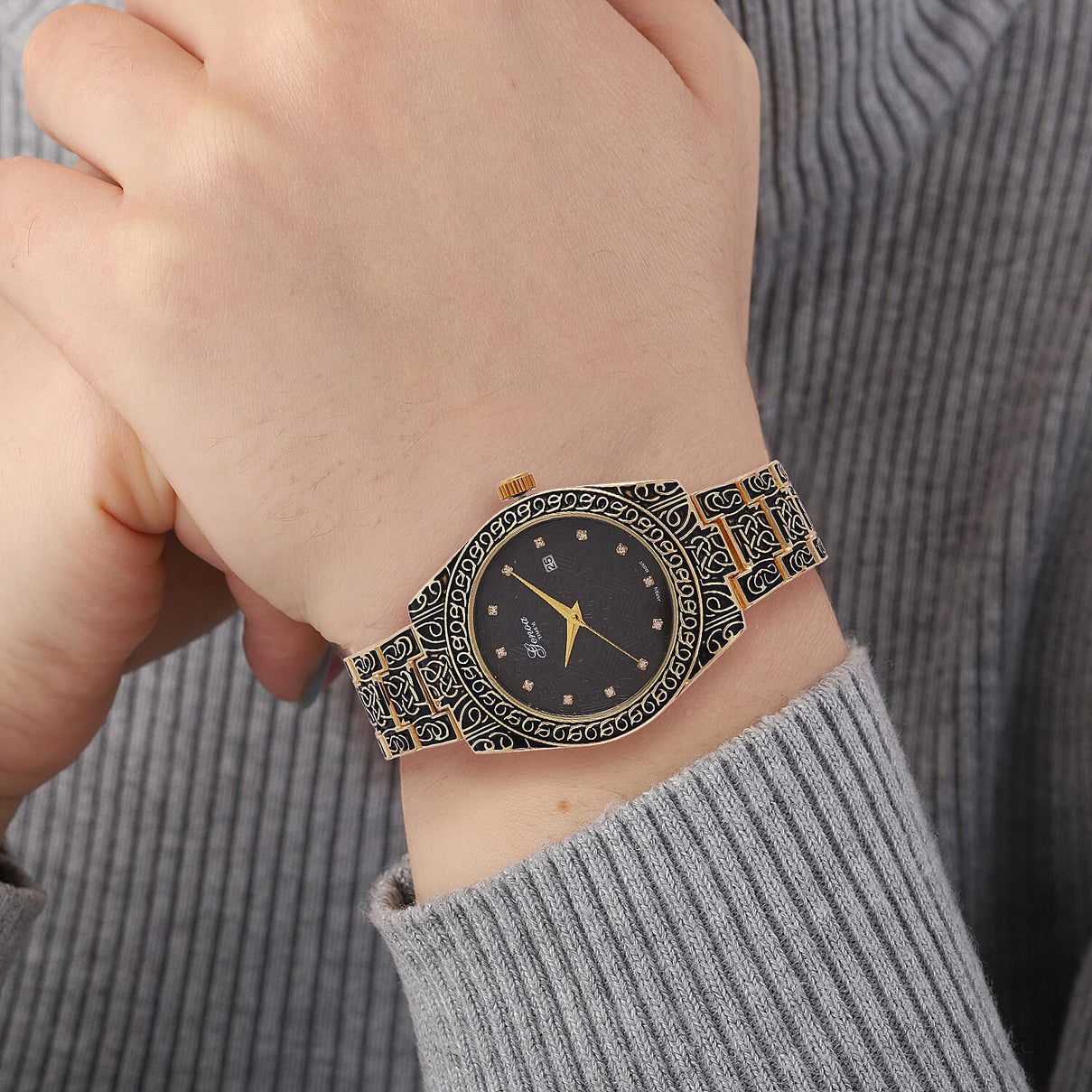 GENOA TIME V2 Womenâ€™s Carved Watch 7793709 2
