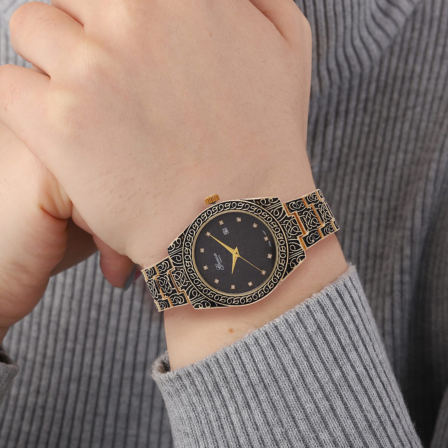GENOA TIME V2 Womenâ€™s Carved Watch 7793709 2