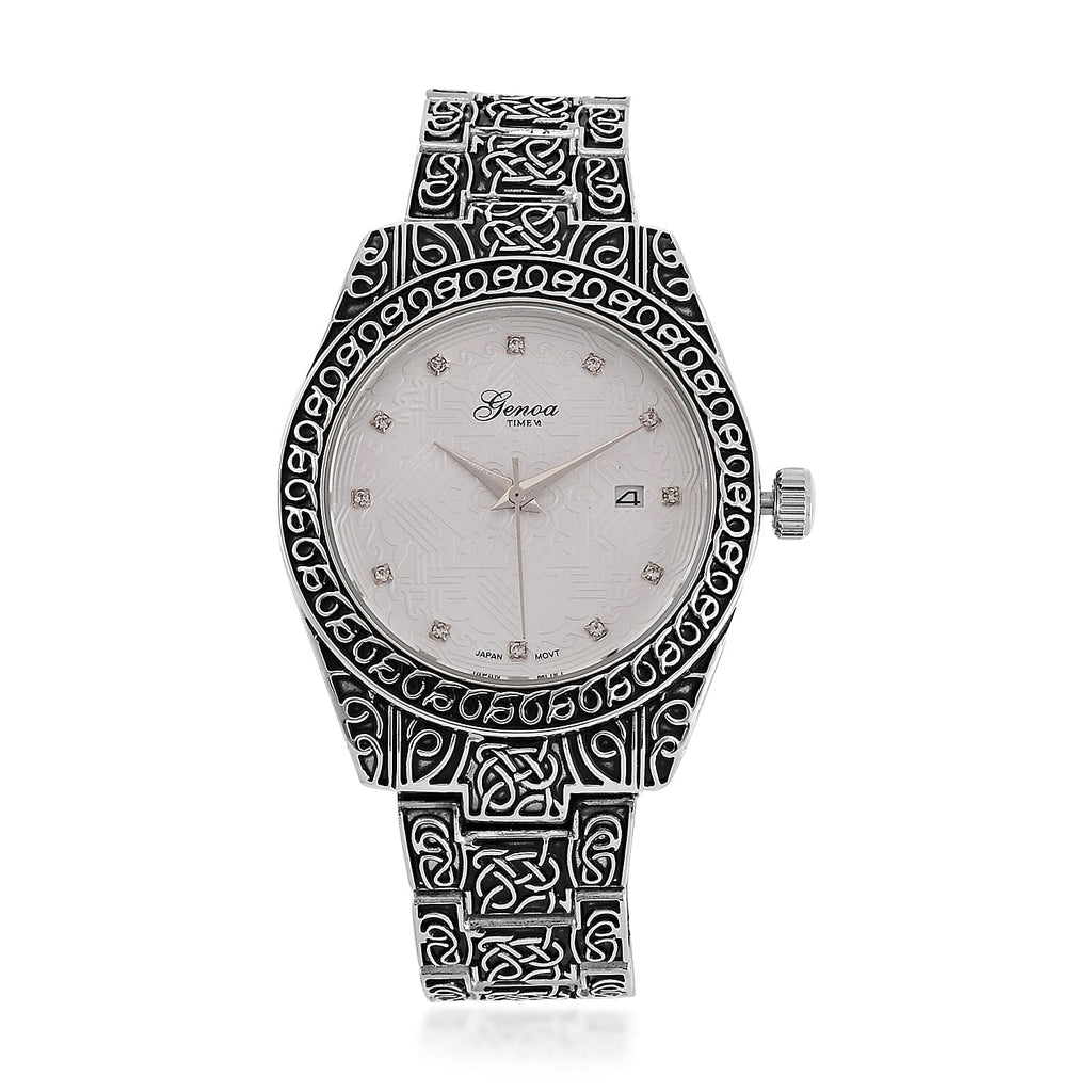 Carved Designer Inspired Limited Edition GENOA Watch - Steel