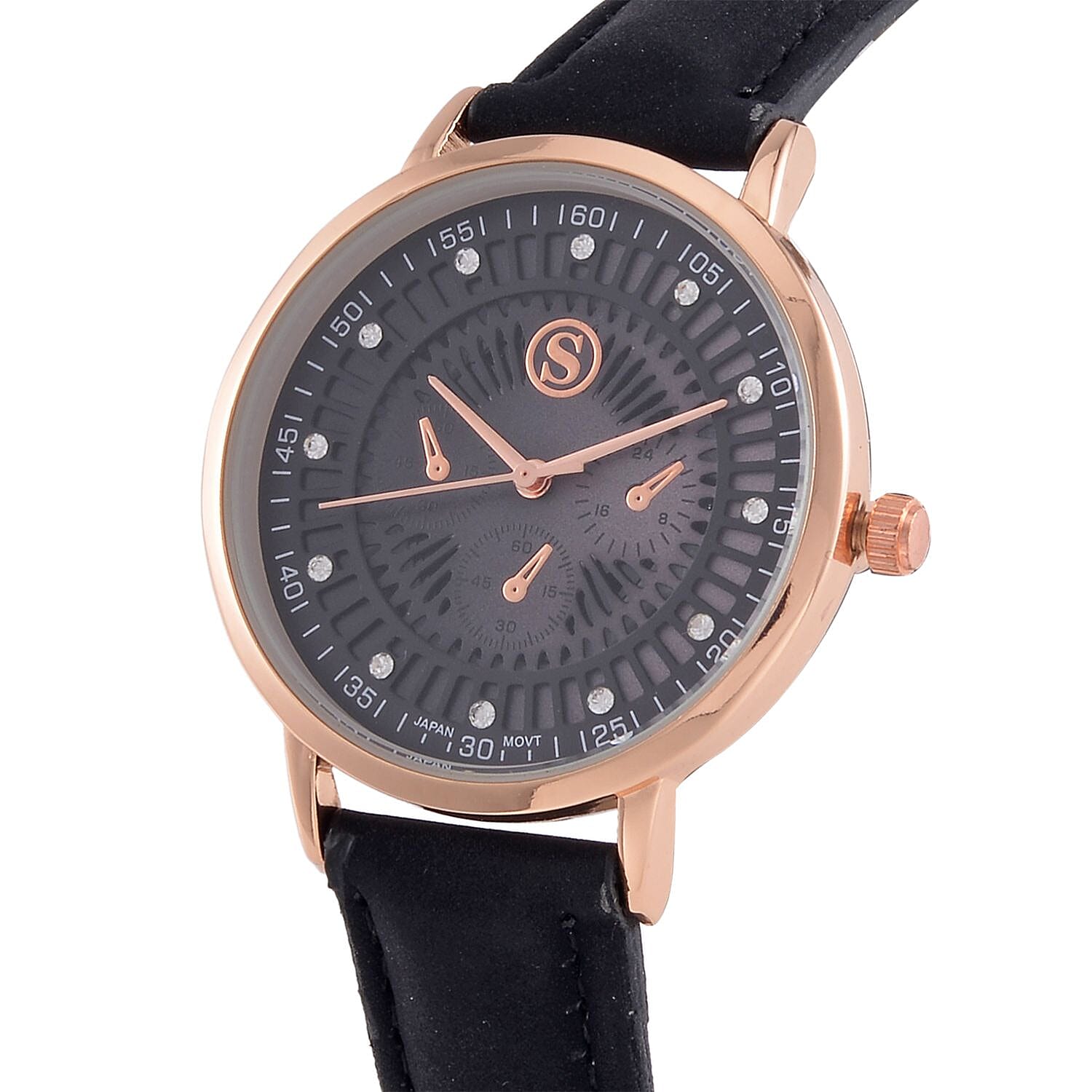 STRADA Japanese Movement Watch Alloy Case, With Literal Dial and PU Strap 7562571 3