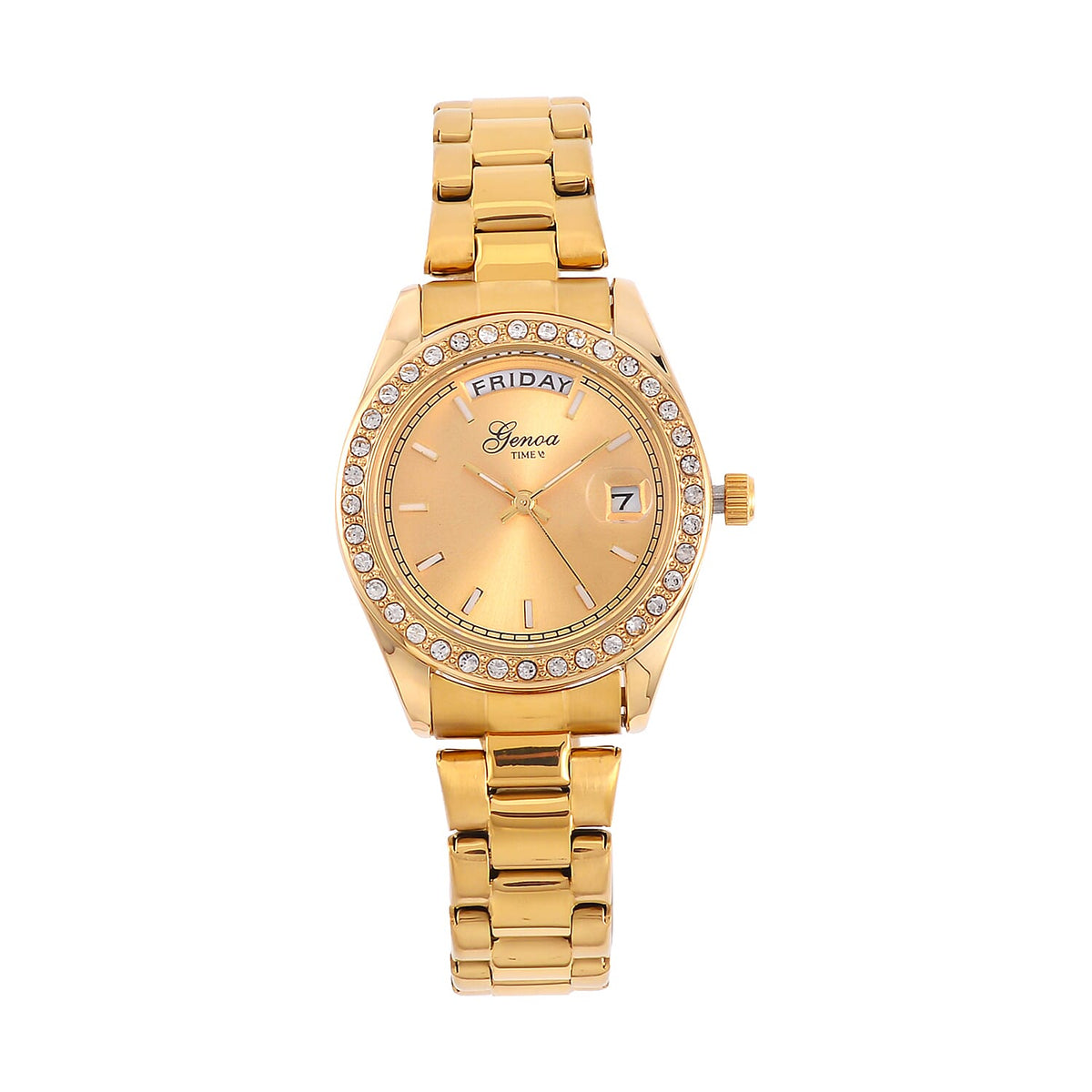 GENOA Quartz Movement Water Resistant Watch with Gold Colour Stainless Steel 7714881 0
