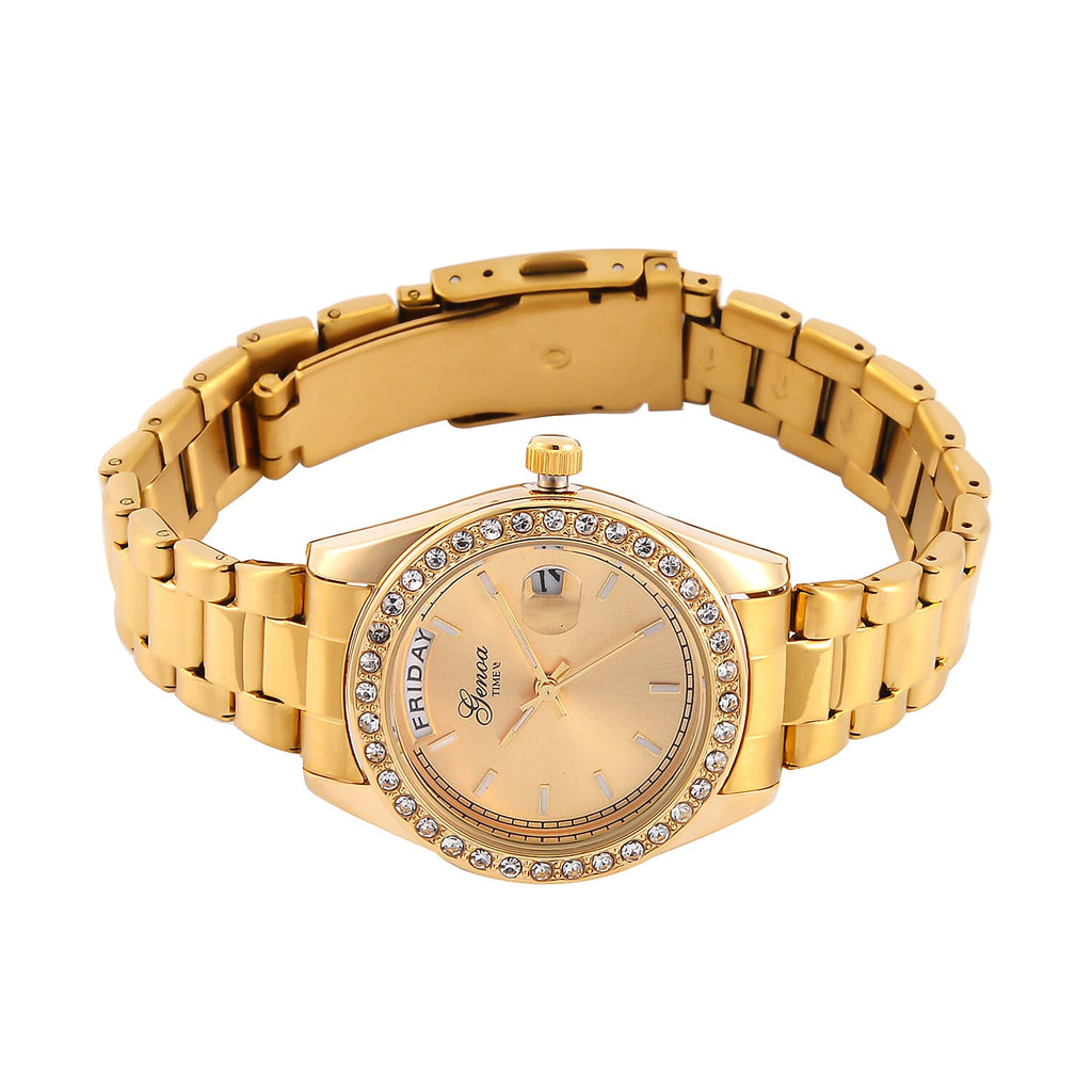White Crystal  Watch Pure White Stainless Steel  0.01 ct  0.010  Ct.