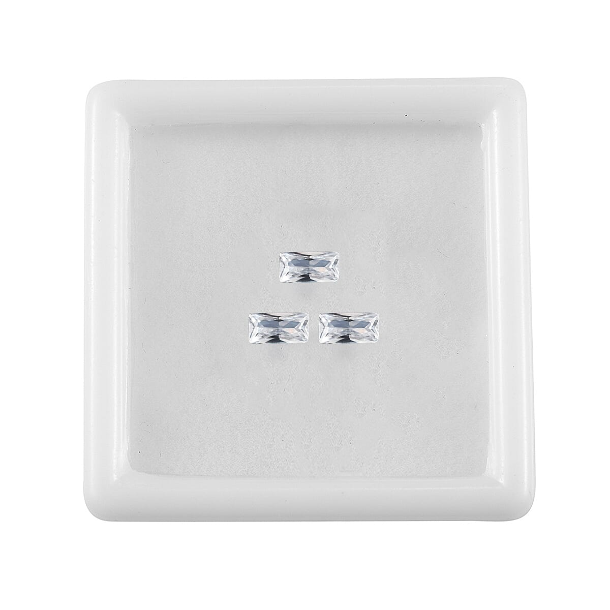 Set of 3 White Cubic Zirconia Loose Gemstones in Baguette Shape 0.87 Ct. (5x2.5 mm) 8071342 4