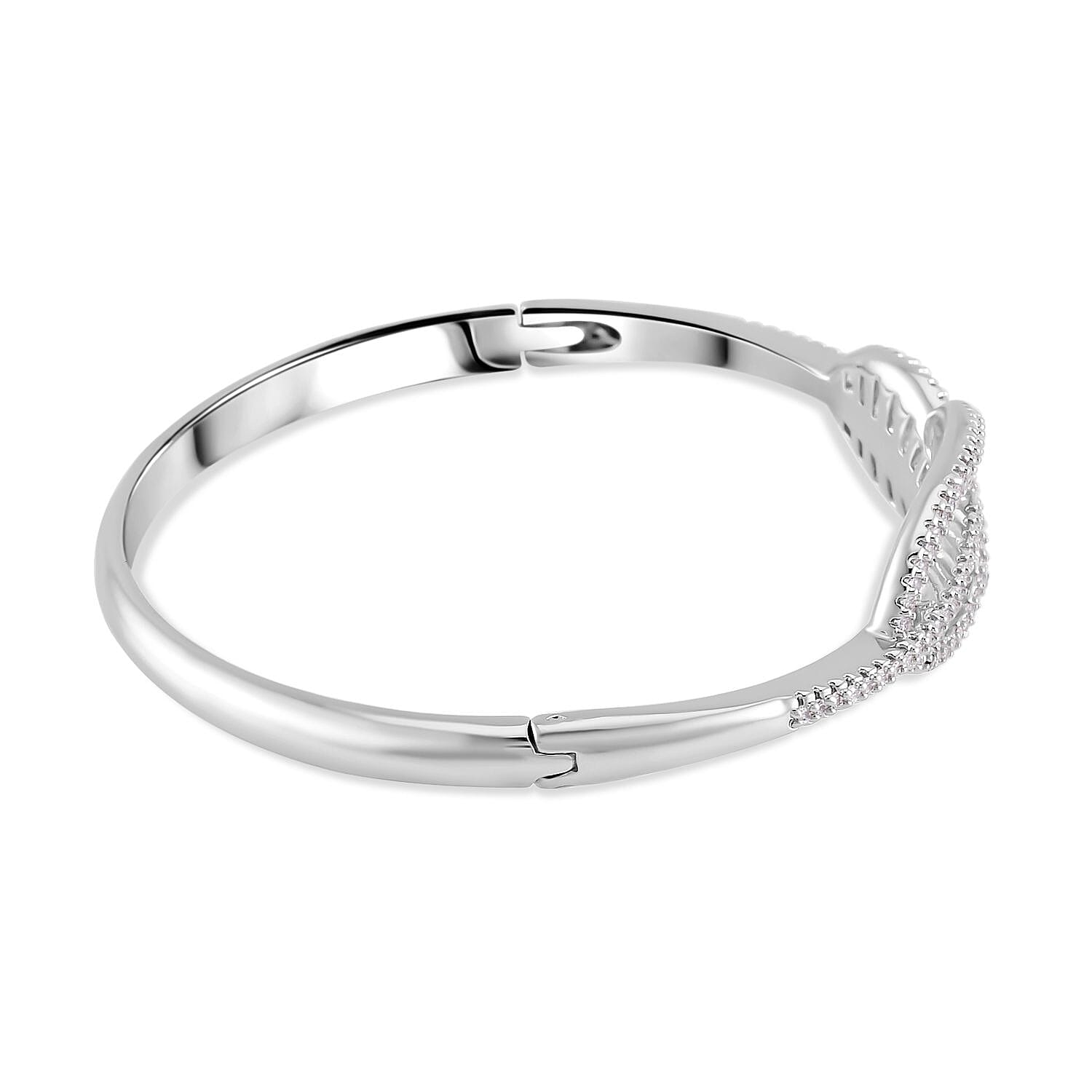 Cubic Zirconia Leaf  Bangle 7733317 9