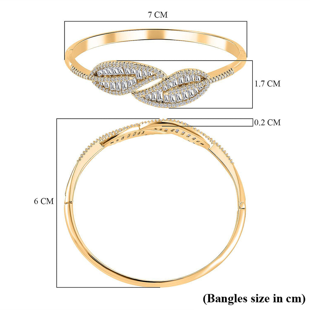 White Cubic Zirconia Bangle (Size 7.5) 5.00 Ct.