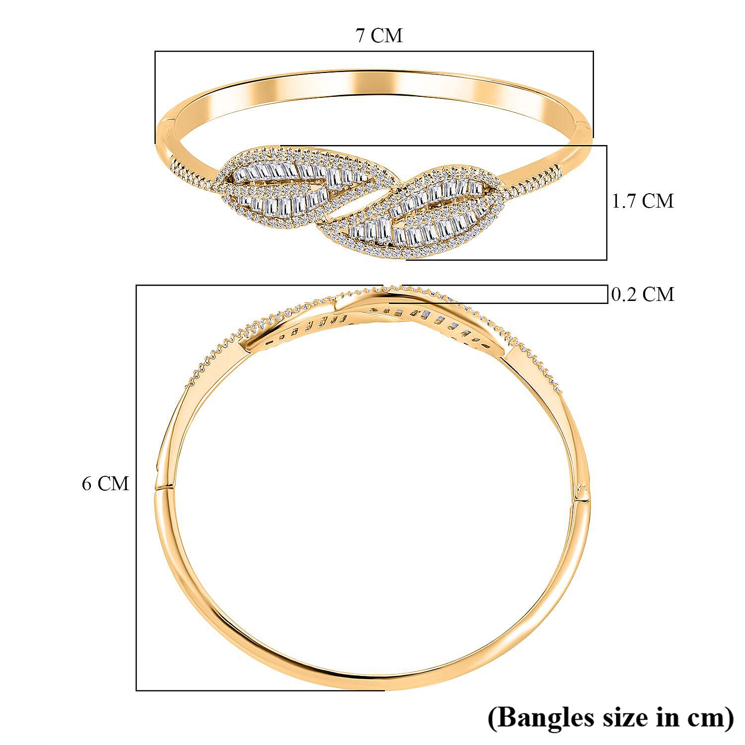 White Cubic Zirconia Bangle (Size 7.5) 5.00 Ct. 7856853 6