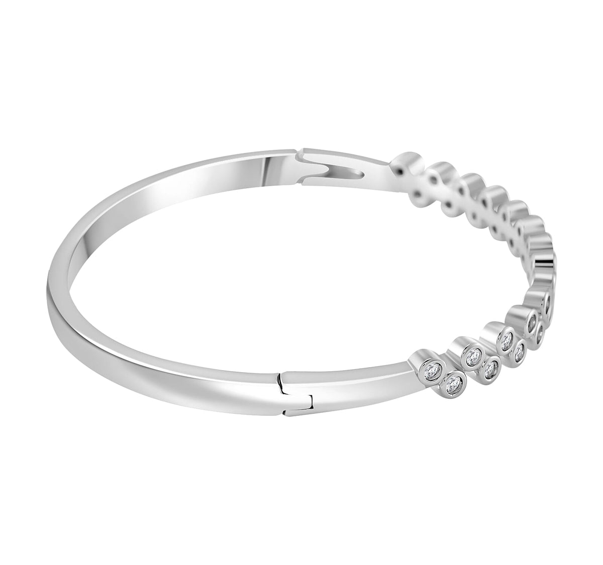 Designer Inspired White Cubic Zirconia Bubble Bangle (Size 7.5) 7856849 5