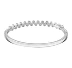 Designer Inspired White Cubic Zirconia Bubble Bangle (Size 7.5)