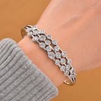 Bubble Collection - White Cubic Zirconia Bangle (Size - 7.5) 5.00 Ct.