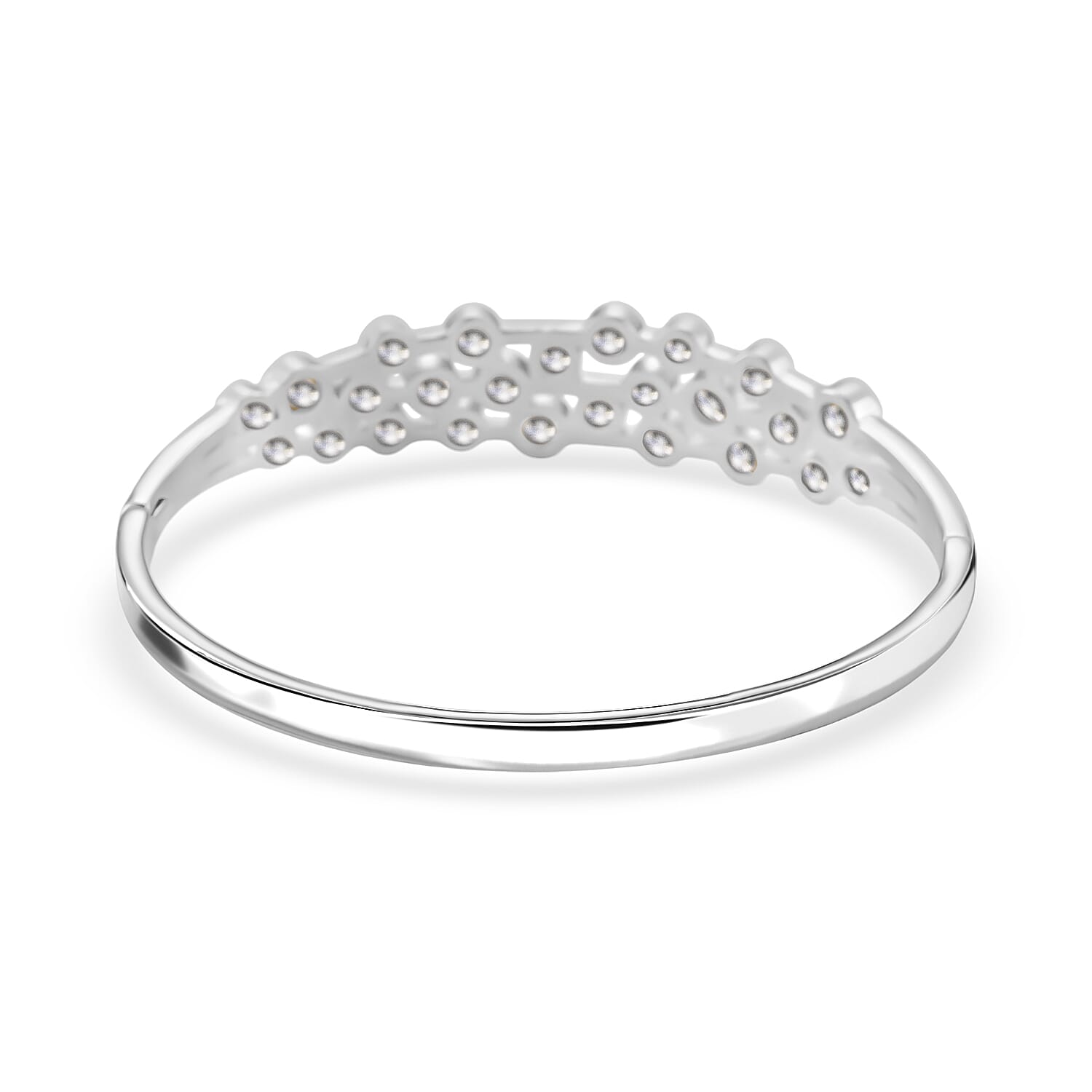 Bubble Collection - White Cubic Zirconia Bangle (Size - 7.5) 5.00 Ct. 8180465 4