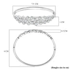 Bubble Collection - White Cubic Zirconia Bangle (Size - 7.5) 5.00 Ct.
