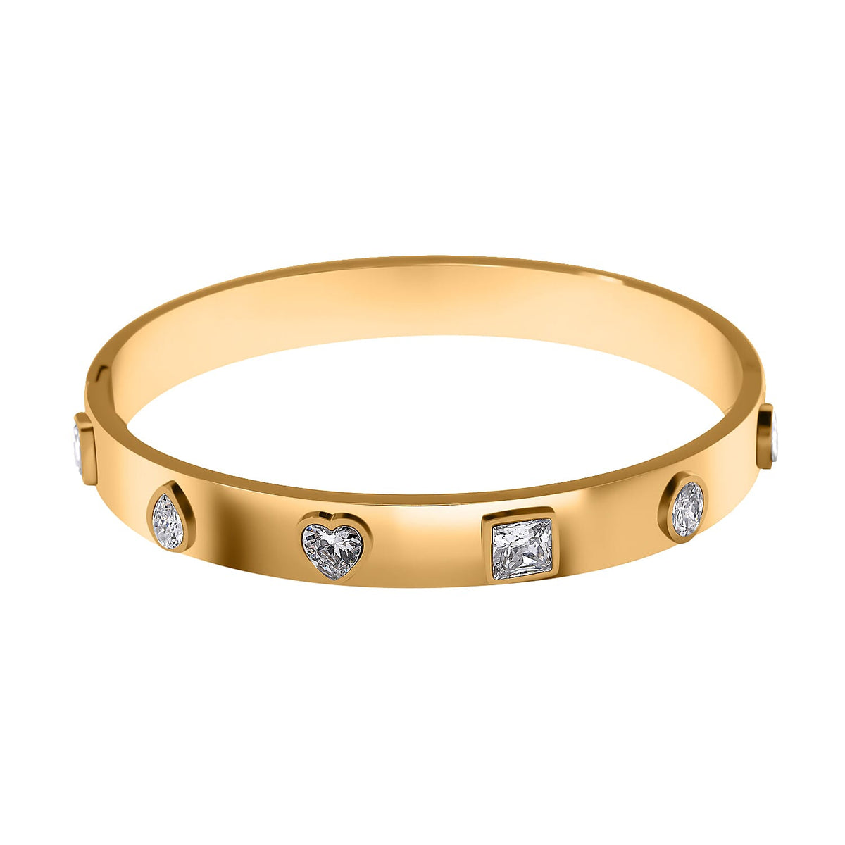 Cubic Zirconia Bangle (Size 7.5) - Yellow 7855492 0