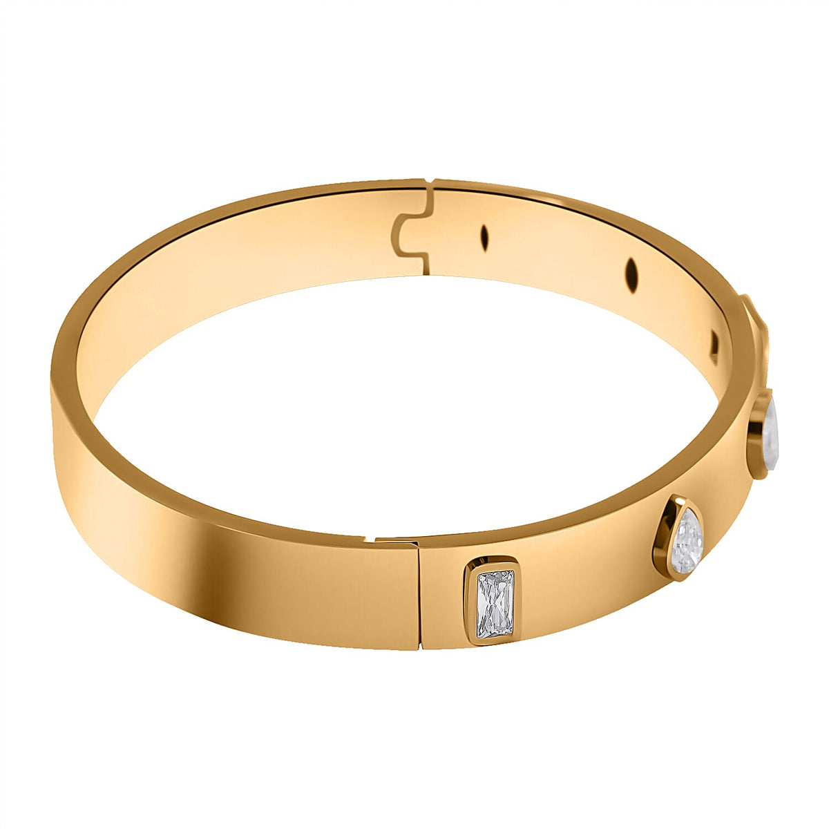 Cubic Zirconia Bangle (Size 7.5) - Yellow 7855492 3