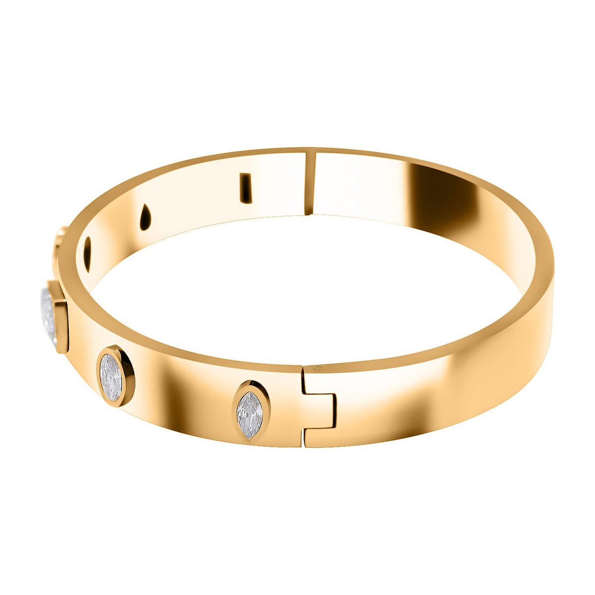 Cubic Zirconia Bangle (Size 7.5) - Yellow 7855492 4