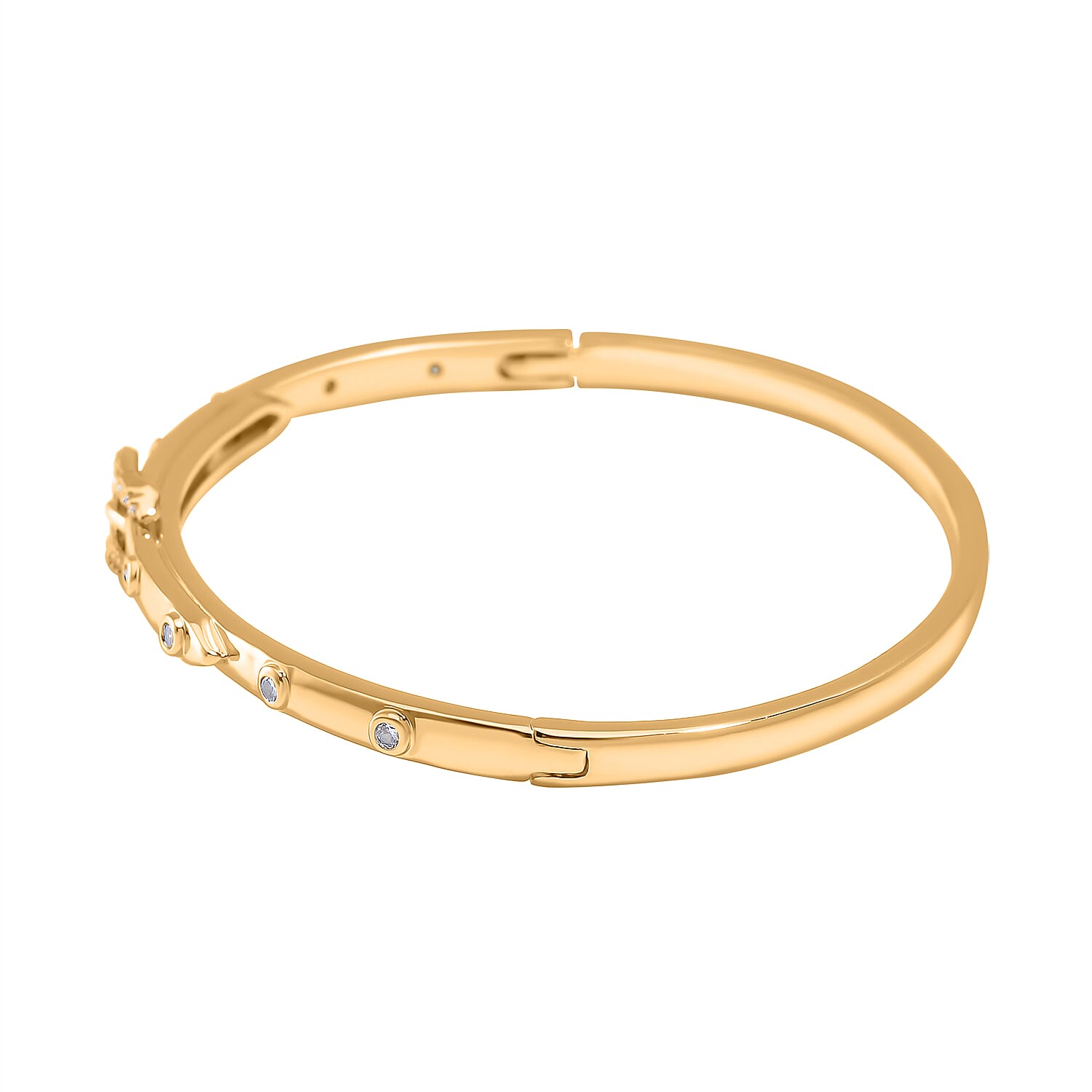 Designer Inspired - Cubic Zirconia Buckle Bangle in Size 7.5 7841941 2