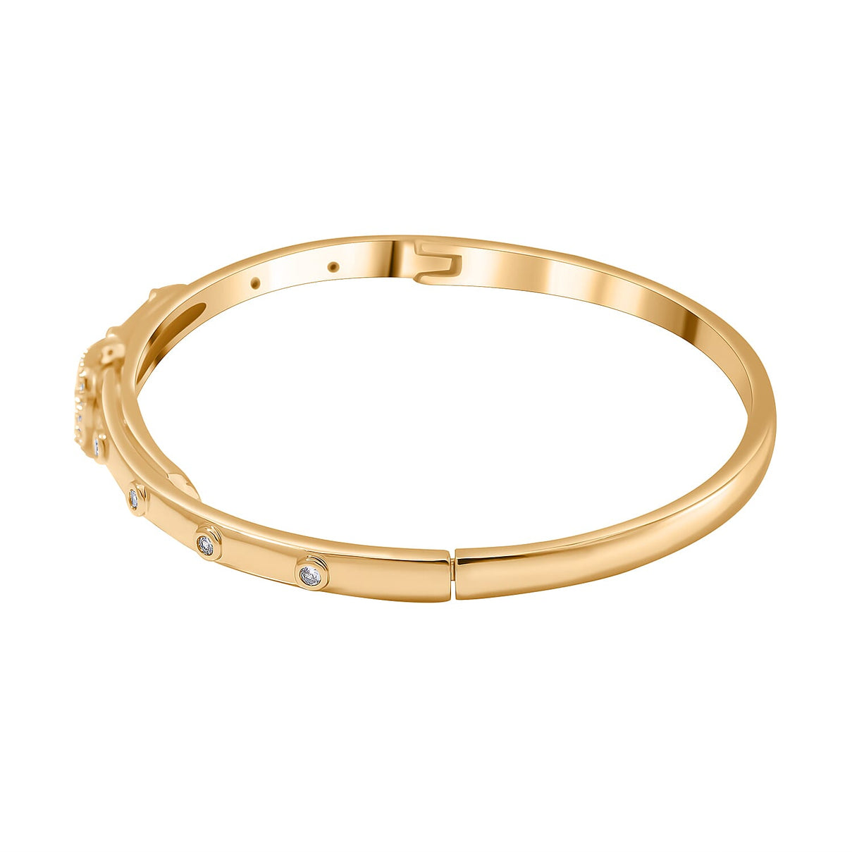 Designer Inspired - Cubic Zirconia Buckle Bangle in Size 7.5 7841941 3