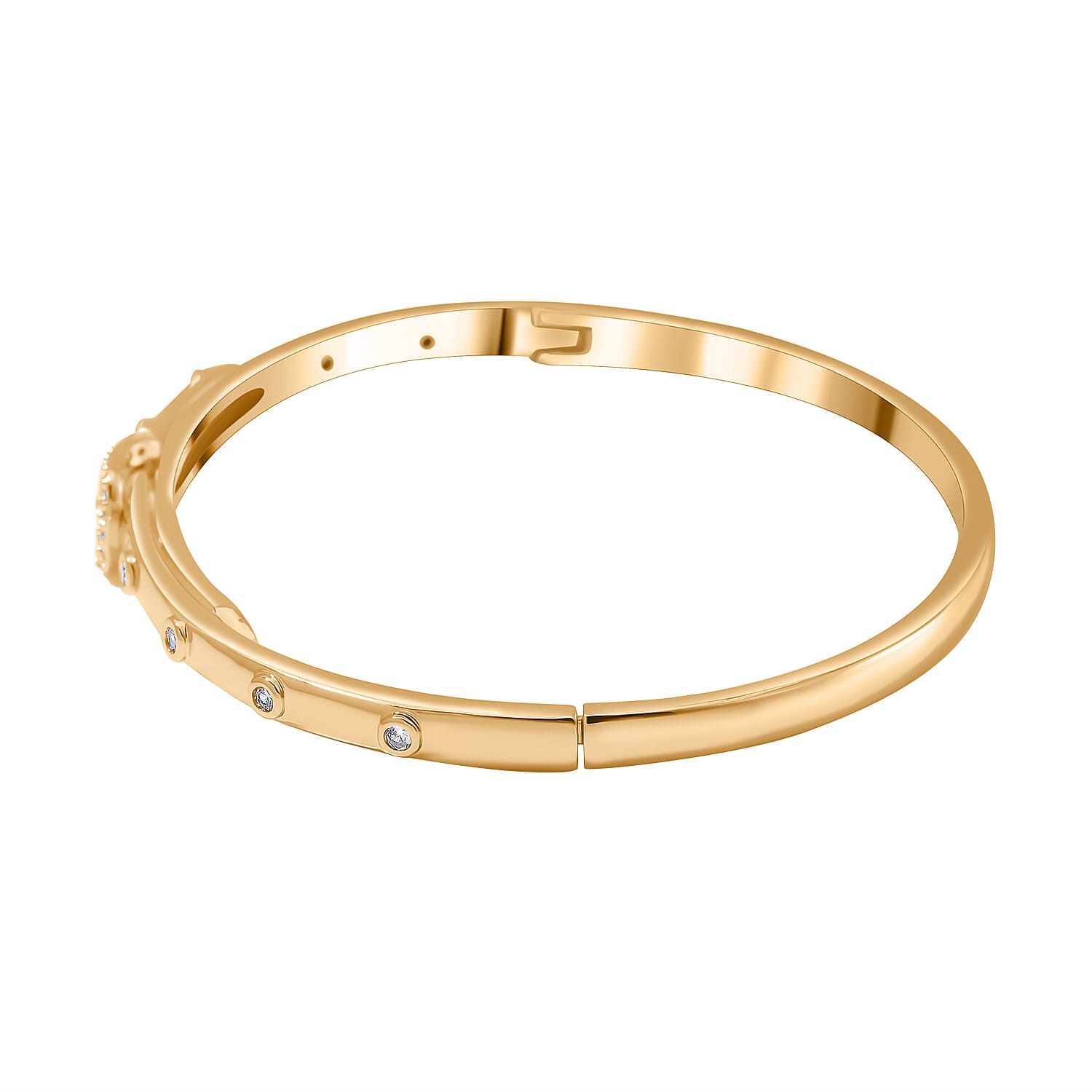 Designer Inspired - Cubic Zirconia Buckle Bangle in Size 7.5 7841941 3