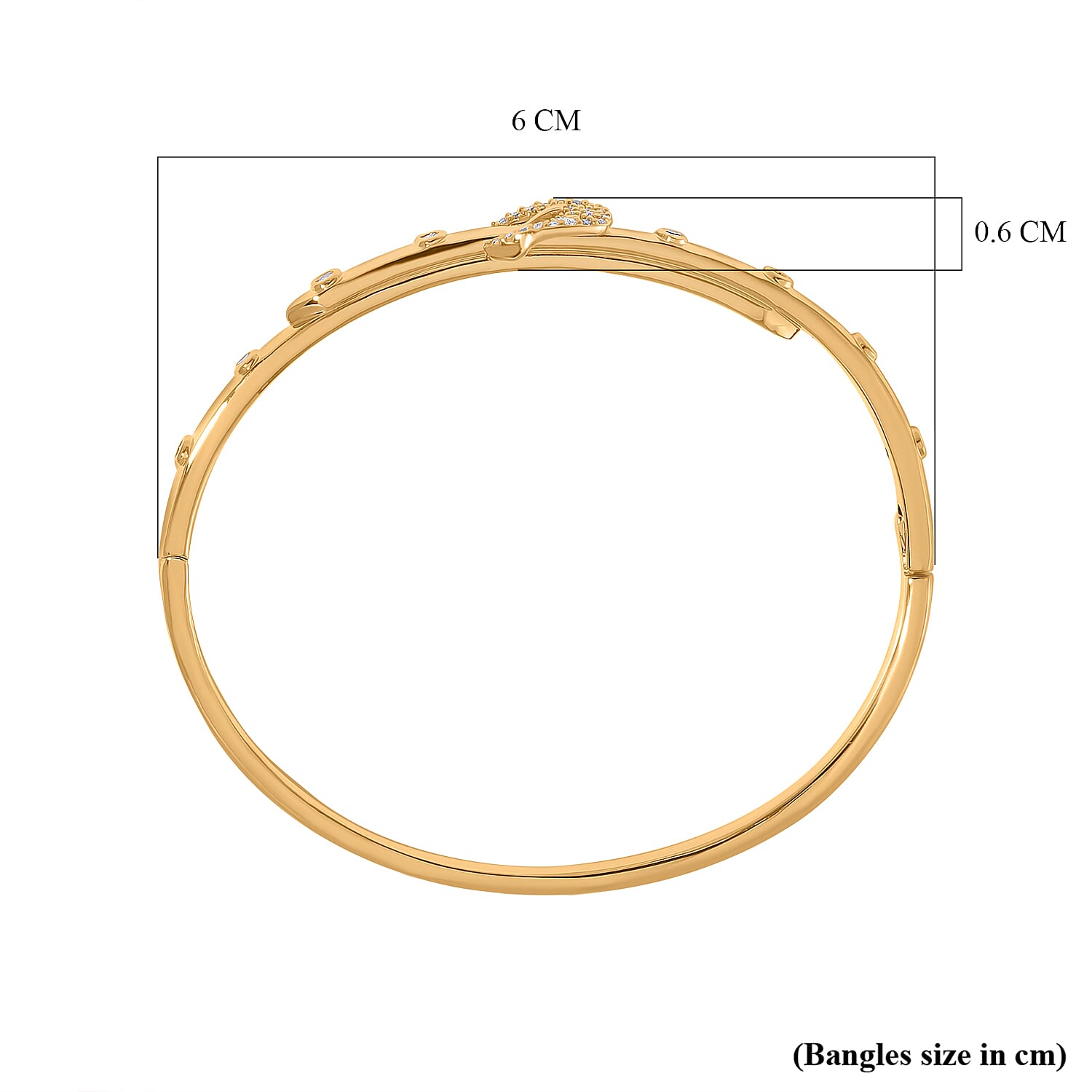 Designer Inspired - Cubic Zirconia Buckle Bangle in Size 7.5 7841941 6