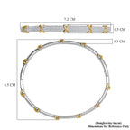 Designer Inspired Close Out - Cubic Zirconia Criss Cross Bangle (Size - 7.5 )
