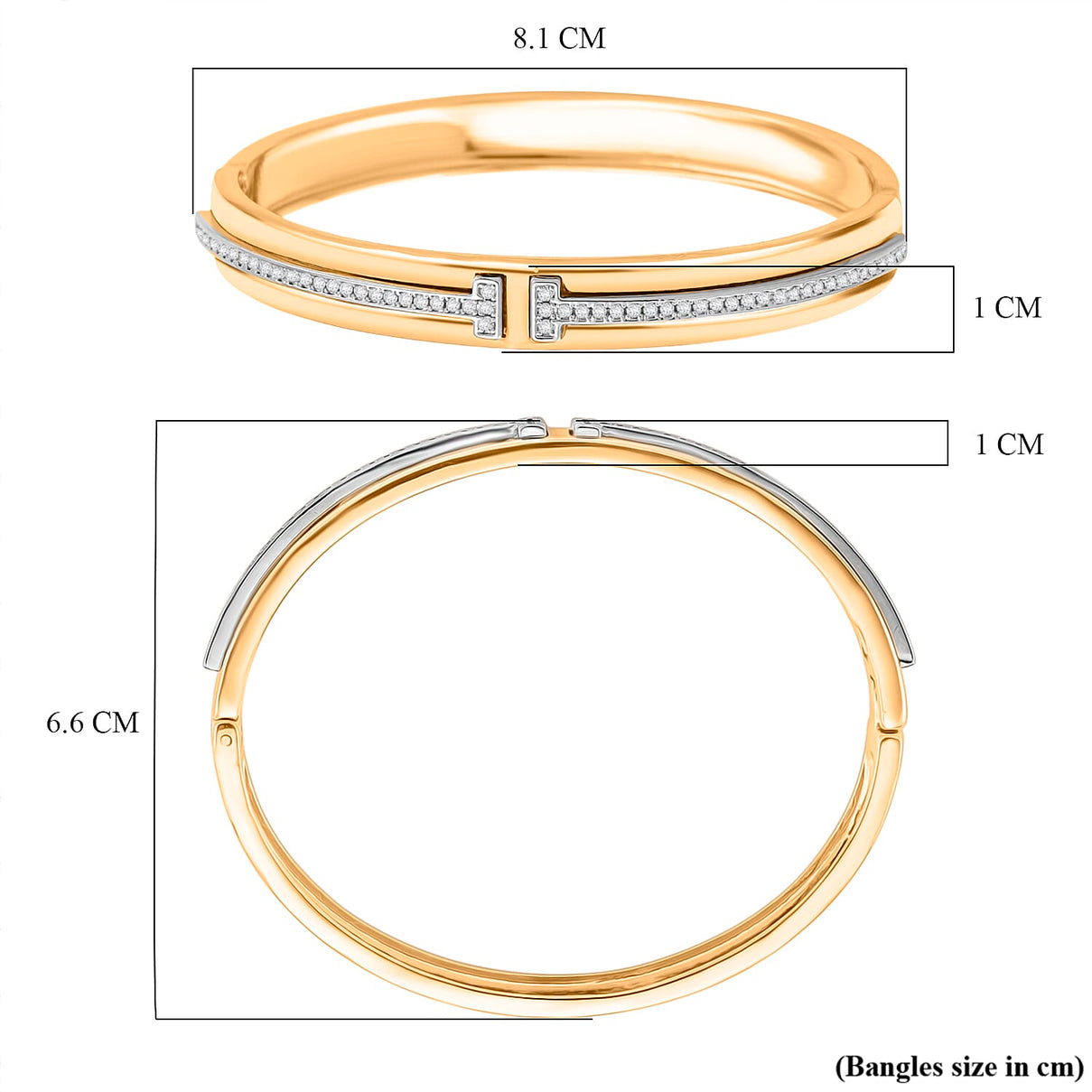 White Cubic Zirconia Bangle (Size - 7) 1.20 Ct. 8192607 5