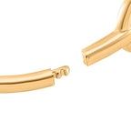 White Cubic Zirconia Bangle (Size - 7.5) in Yellow Gold Tone 1.20 Ct.