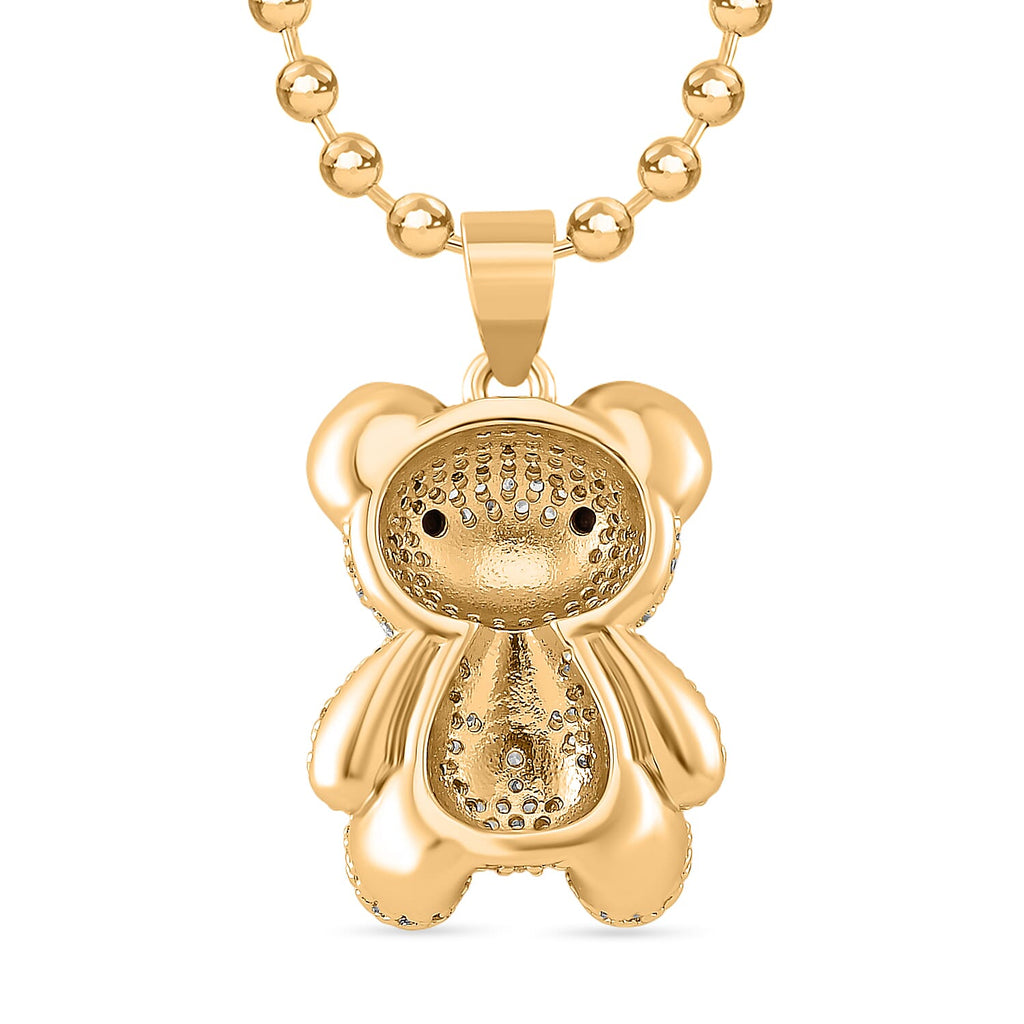 White & Black Cubic Zirconia Necklace with Pendant (Size - 18-2)