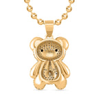 White & Black Cubic Zirconia Necklace with Pendant (Size - 18-2)