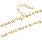White & Black Cubic Zirconia Necklace with Pendant (Size - 18-2)