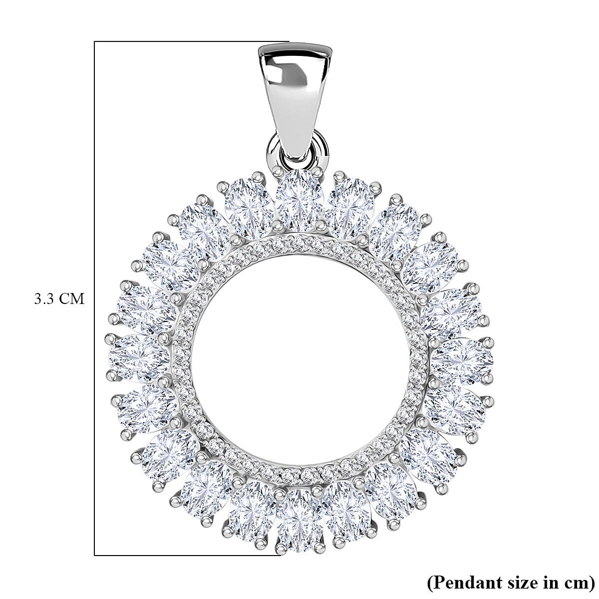 White Cubic Zirconia Boat Ring in Rhodium Overlay Sterling Silver 1.41 ct. 2468608 10