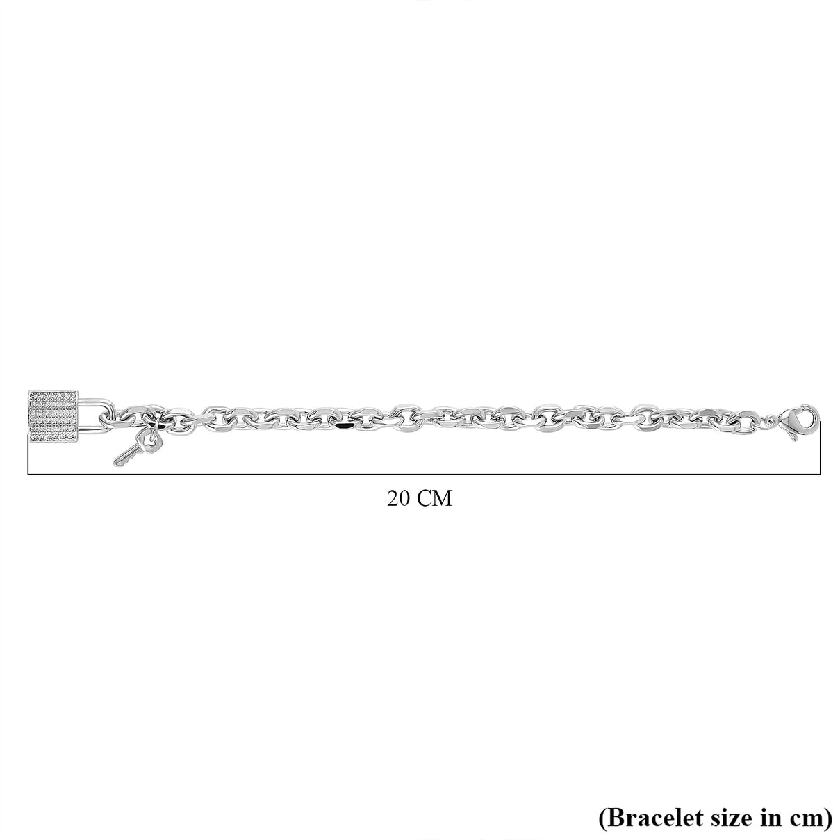 Designer Inspired Simulated Diamond Bracelet (Size - 7.5) in Silver Tone 7550370 3