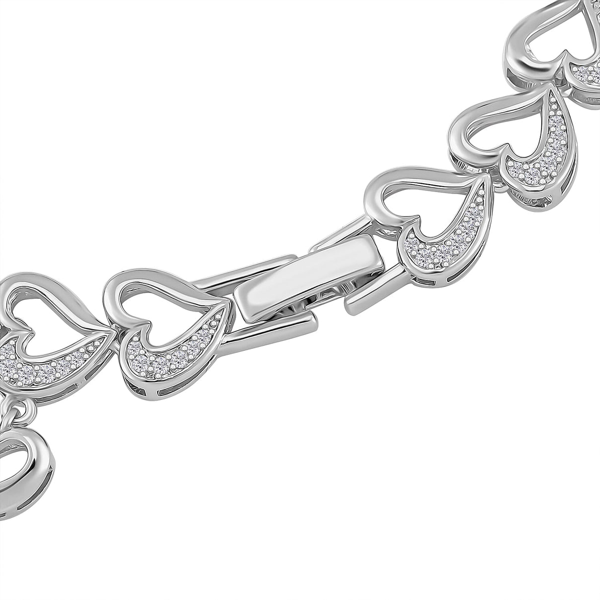 Designer Inspired-White Cubic Zirconia Bracelet (Size - 7.5) 8016001 3