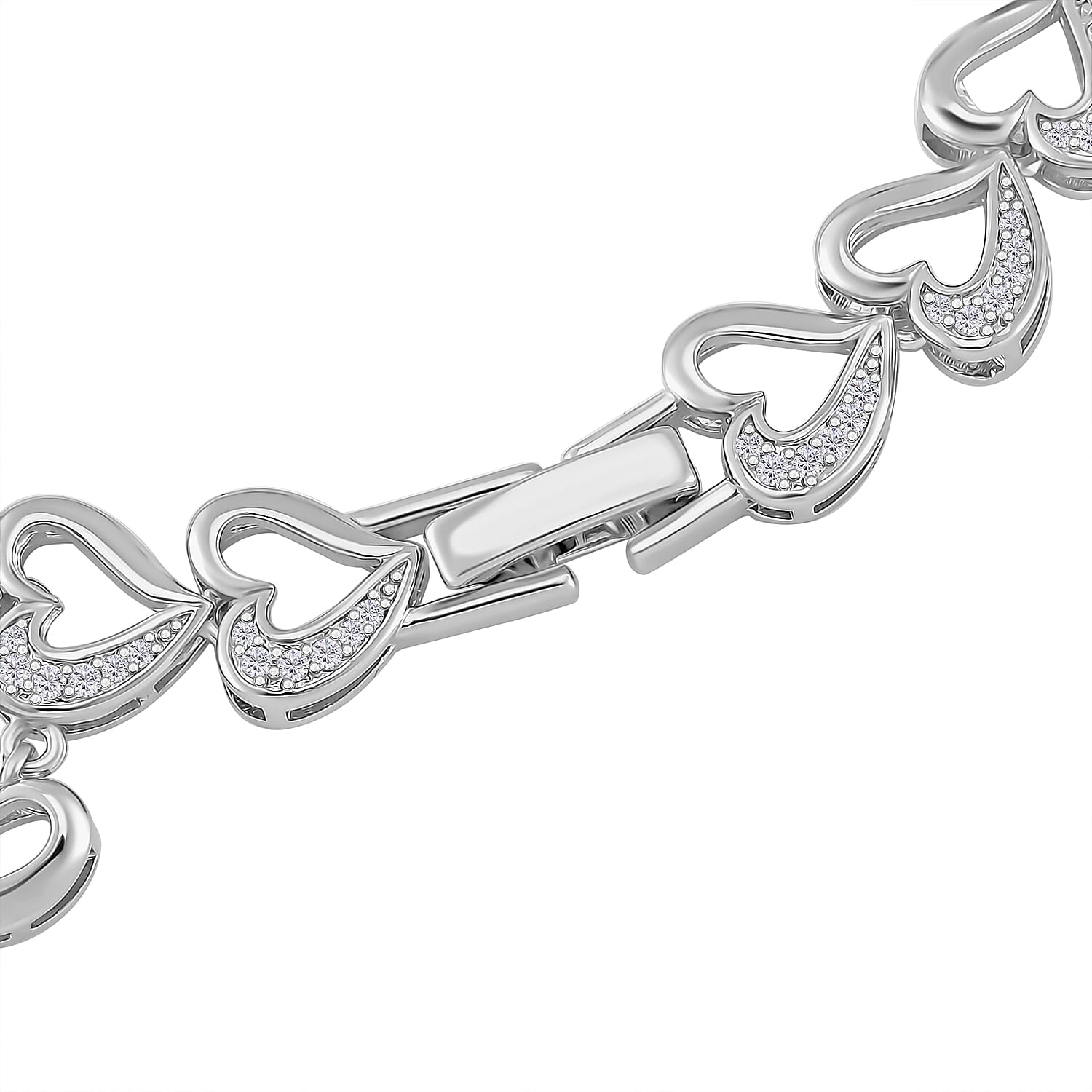 Designer Inspired-White Cubic Zirconia Bracelet (Size - 7.5) 8016001 3