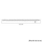 Designer Inspired-White Cubic Zirconia Bracelet (Size - 7.5)