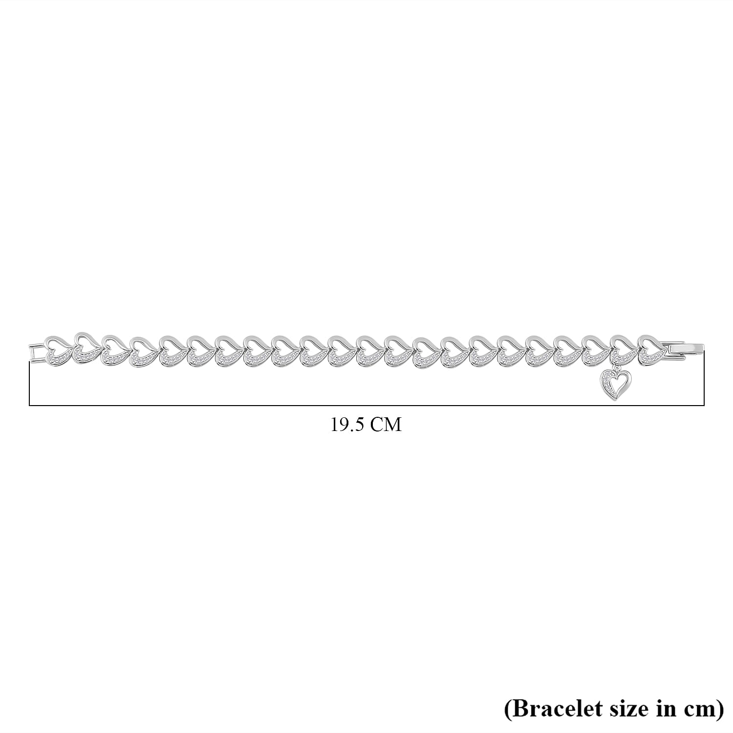 Designer Inspired-White Cubic Zirconia Bracelet (Size - 7.5) 8016001 4